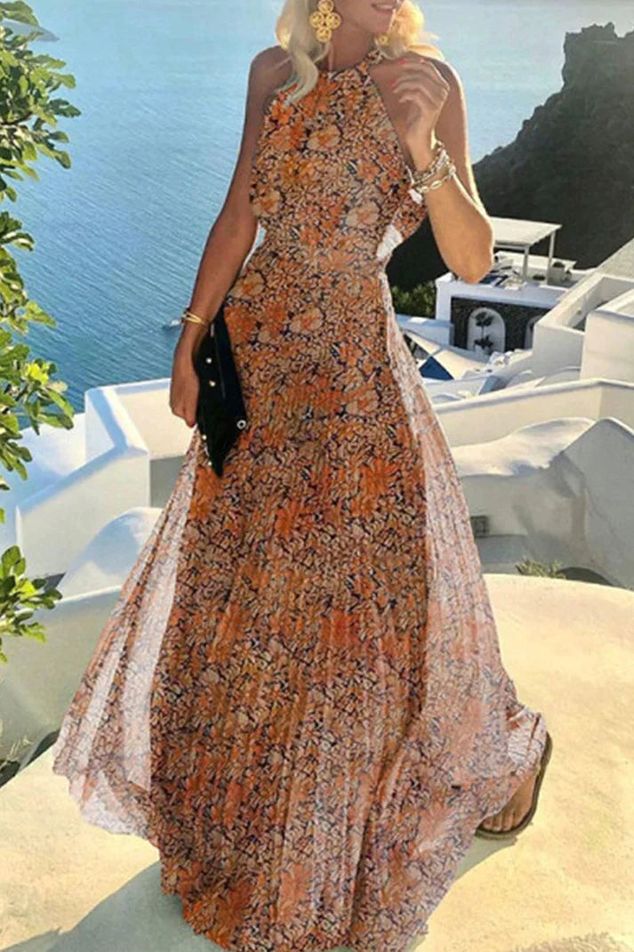 Vestido de Lunares Halter Mujer Espalda Descubierta