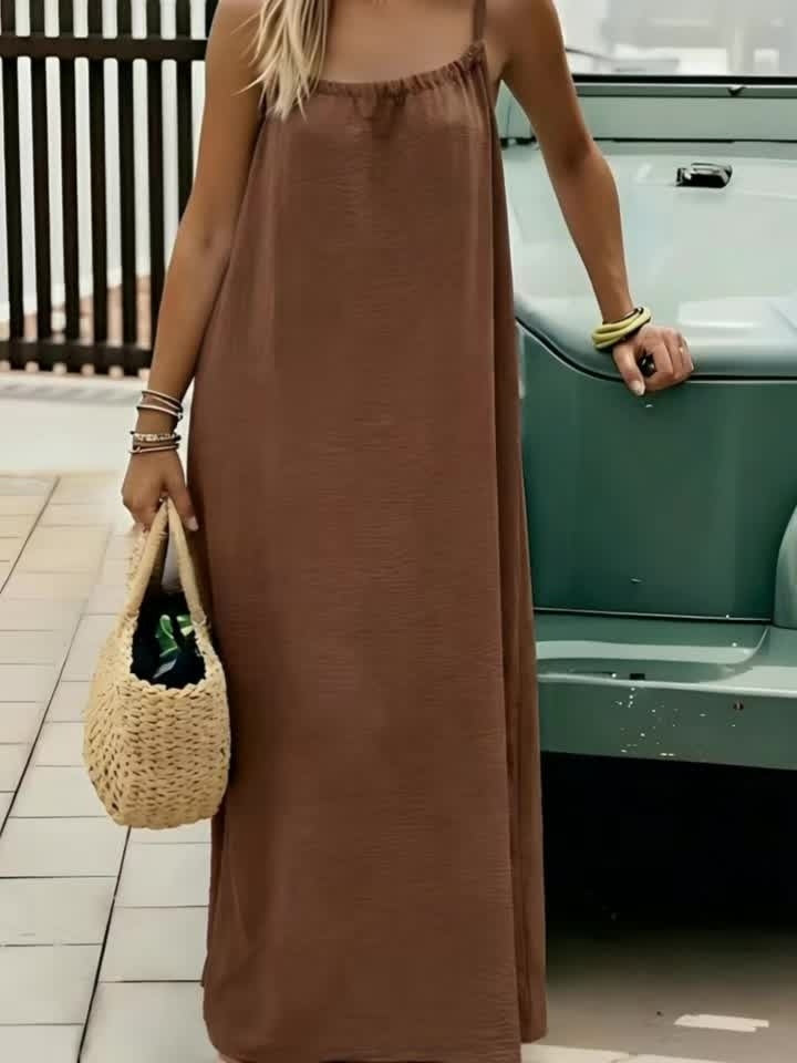 Vestido Largo con Espalda Descubierta Mujer Tirantes