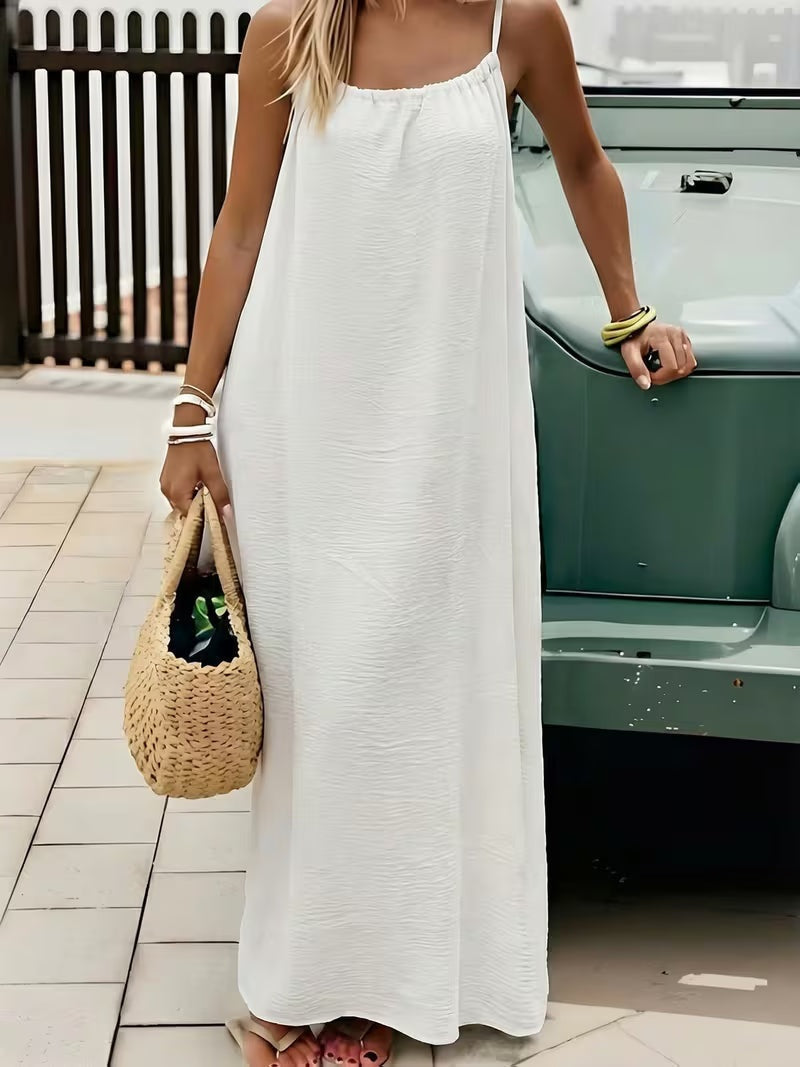 Vestido Largo con Espalda Descubierta Mujer Tirantes