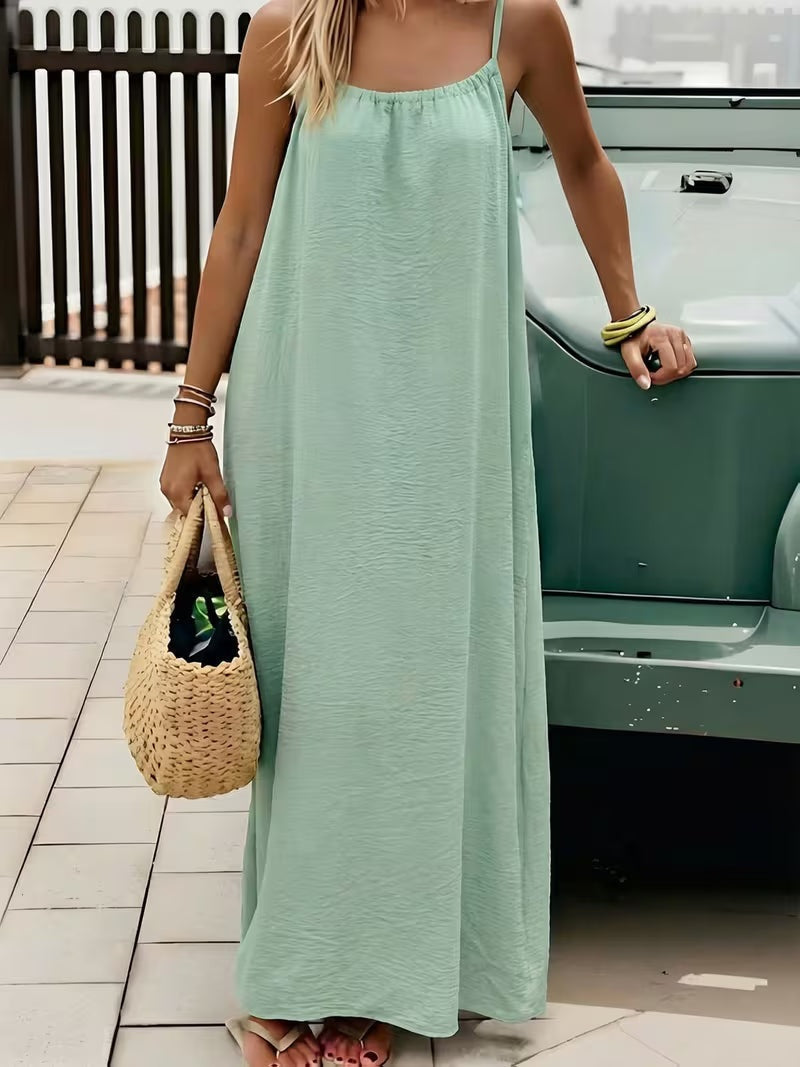 Vestido Largo con Espalda Descubierta Mujer Tirantes