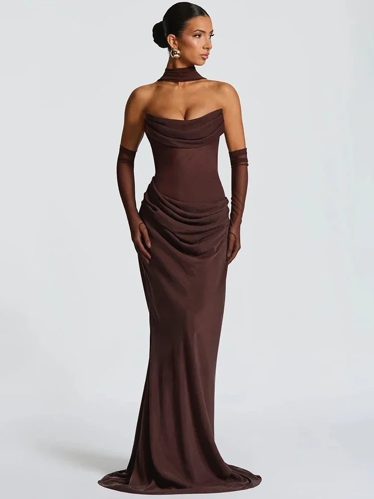 Vestido Largo de Fiesta con Espalda Descubierta Mujer