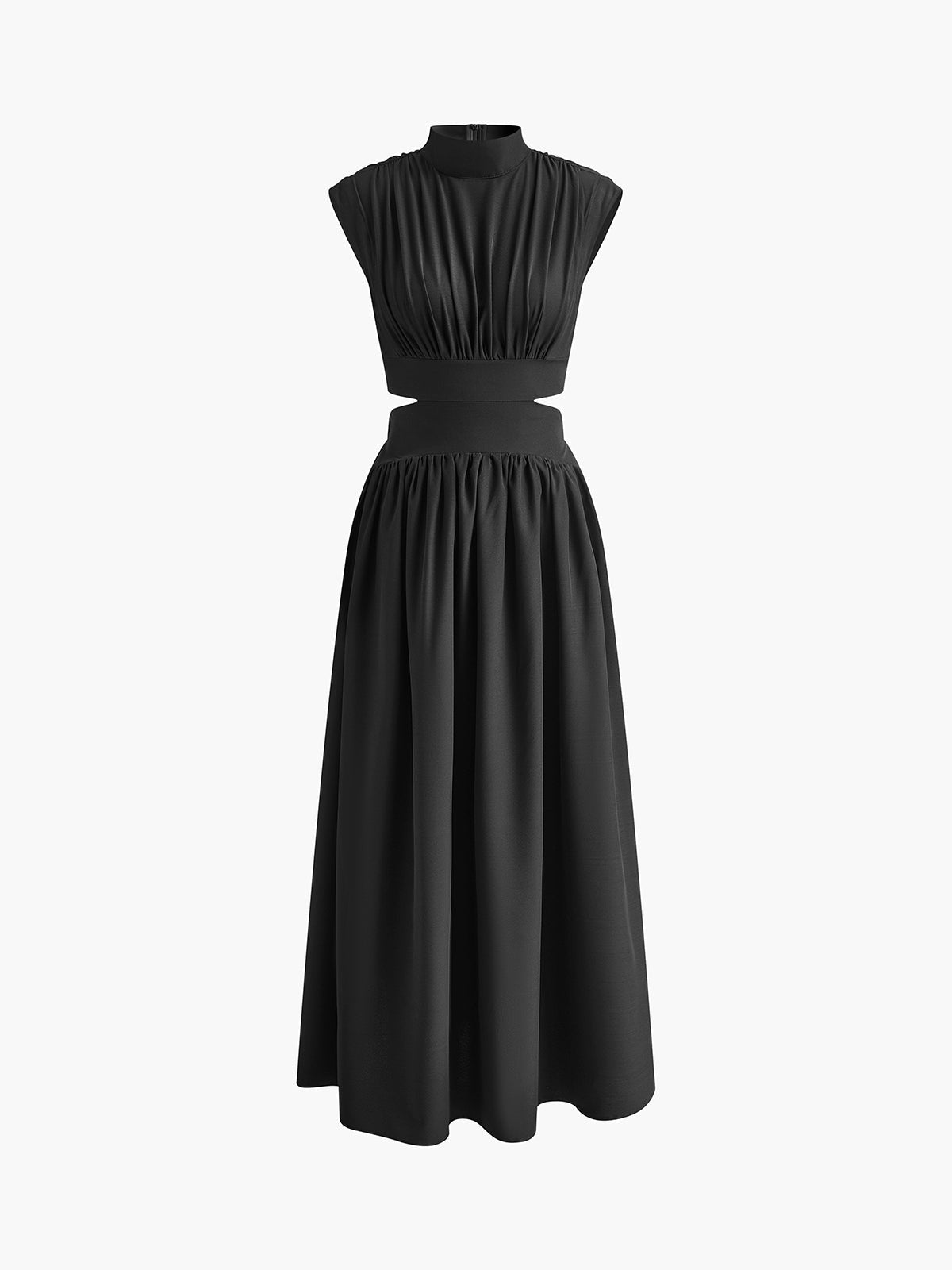 Vestido Largo de Novia Civil Cut Out Mujer Cuello Alto