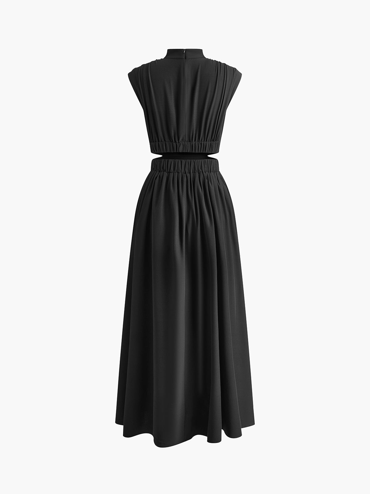 Vestido Largo de Novia Civil Cut Out Mujer Cuello Alto