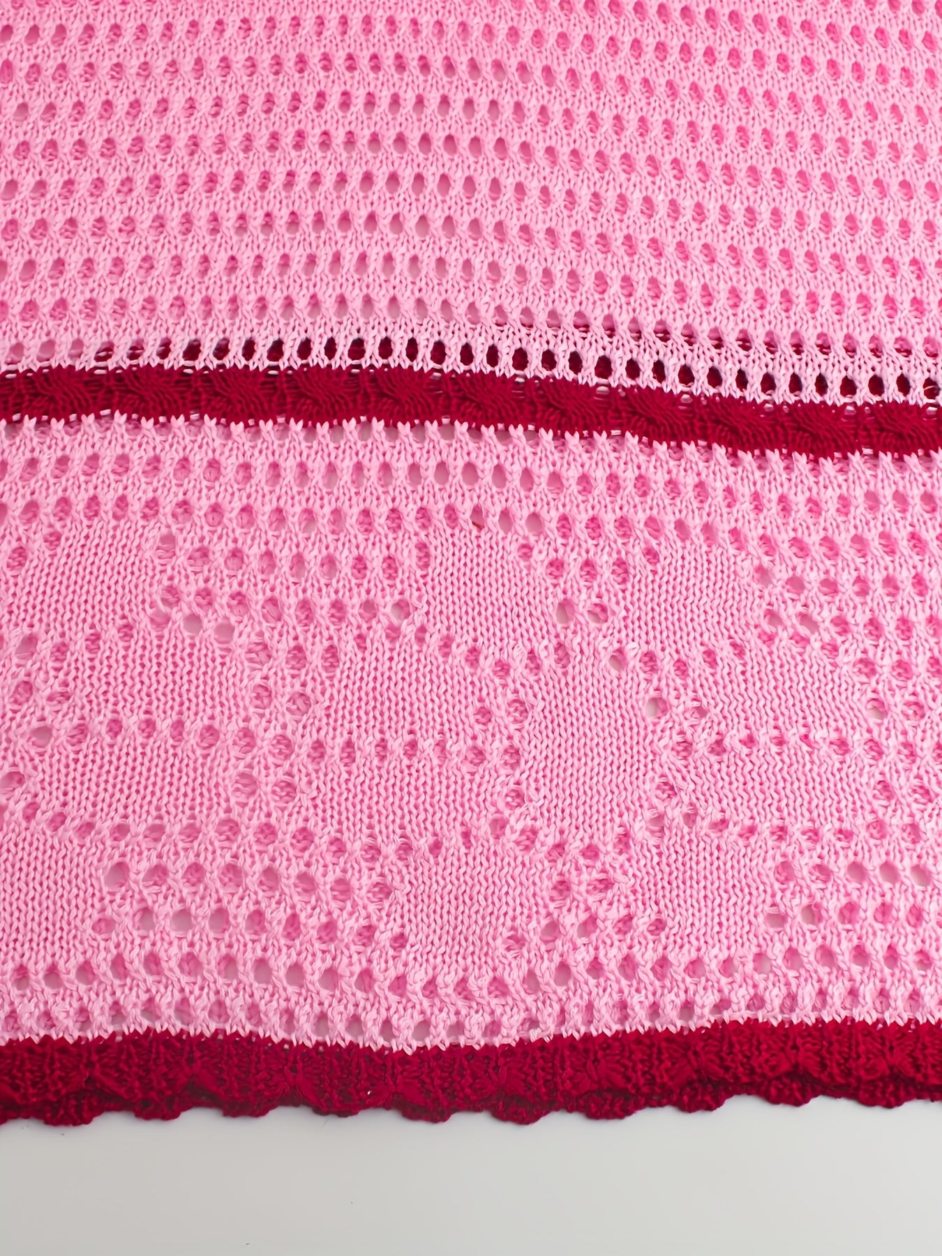 Vestido Largo de Punto Calado Mujer Sin Mangas