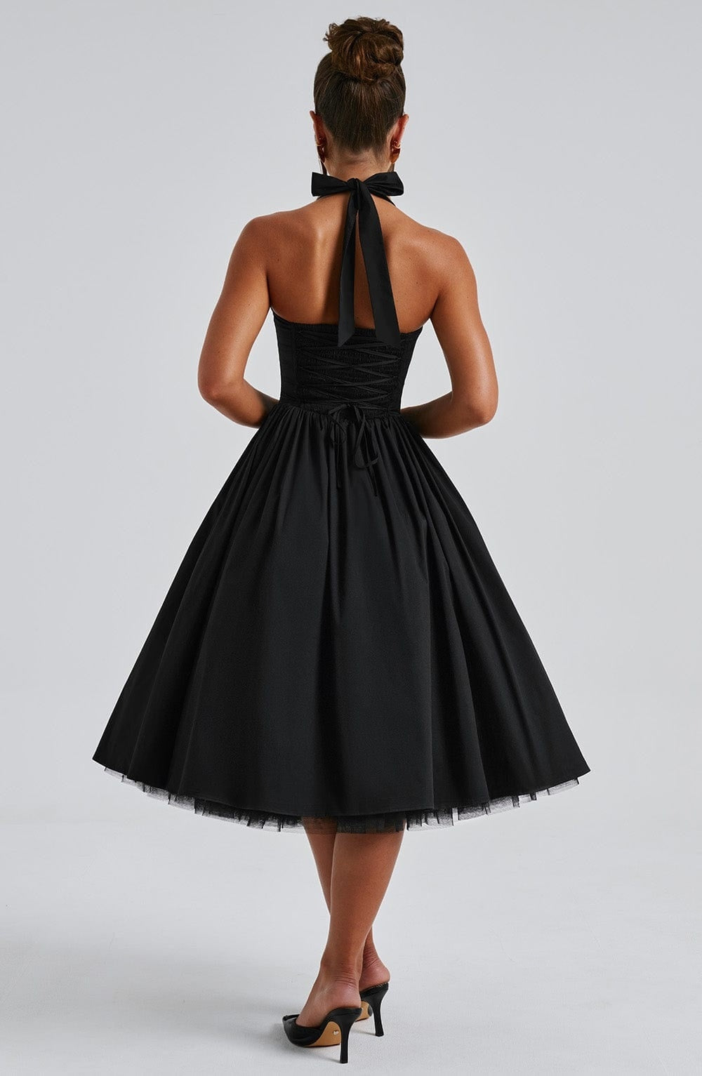 Vestido Midi de Novia Civil Halter Mujer
