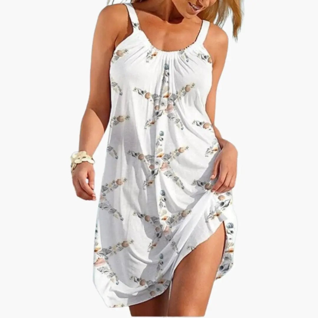 Vestido Midi de Punto Estampado Floral Mujer Tirantes