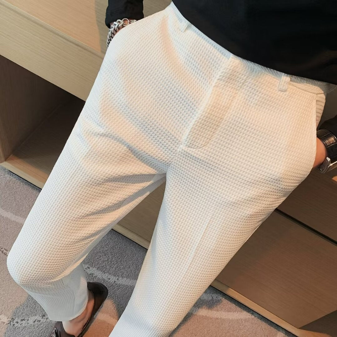 Víctor | Pantalón de Vestir Slim Fit Hombre Textura Estructurada