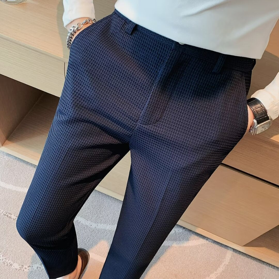 Víctor | Pantalón de Vestir Slim Fit Hombre Textura Estructurada