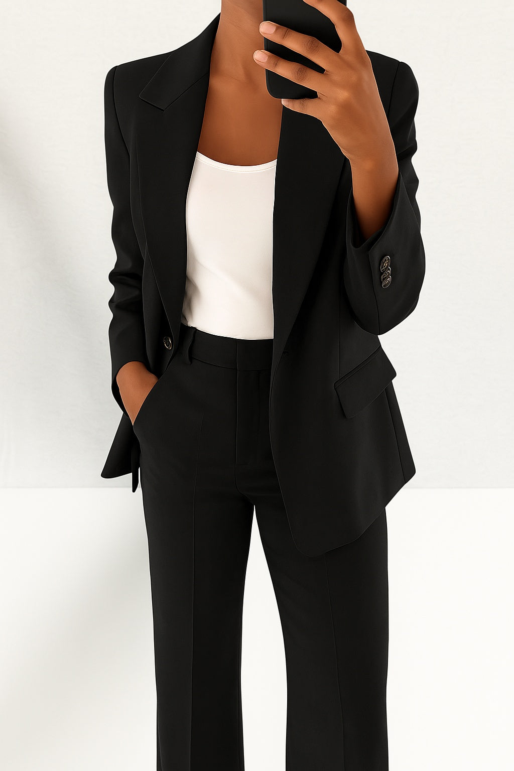 Victoria | Conjunto de Traje Chaqueta Mujer Elegante Cuello Solapa