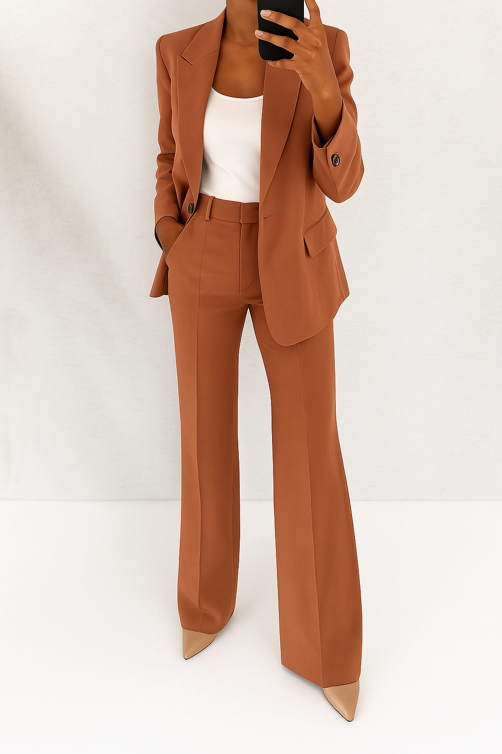 Victoria | Conjunto de Traje Chaqueta Mujer Elegante Cuello Solapa