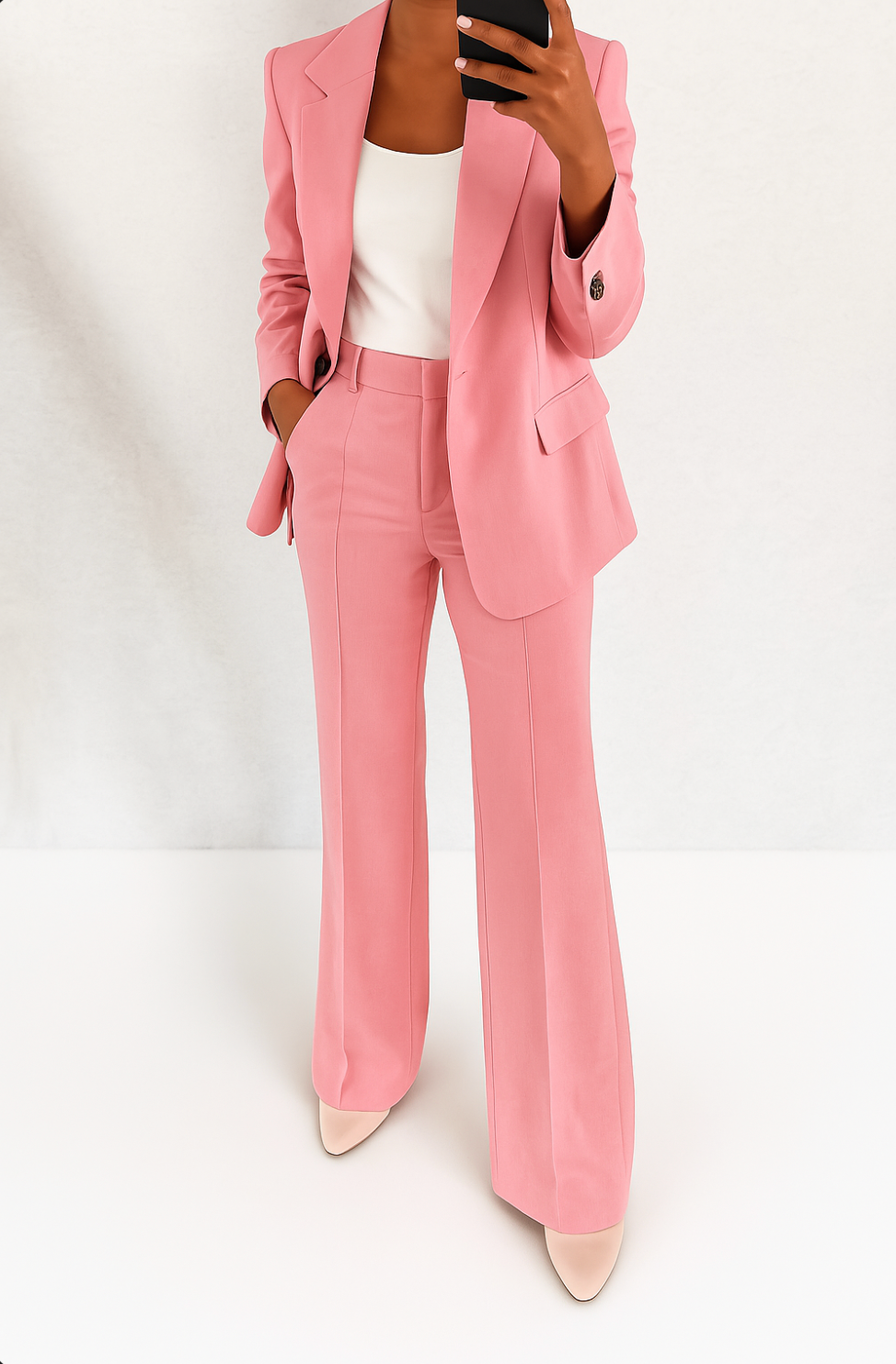 Victoria | Conjunto de Traje Chaqueta Mujer Elegante Cuello Solapa