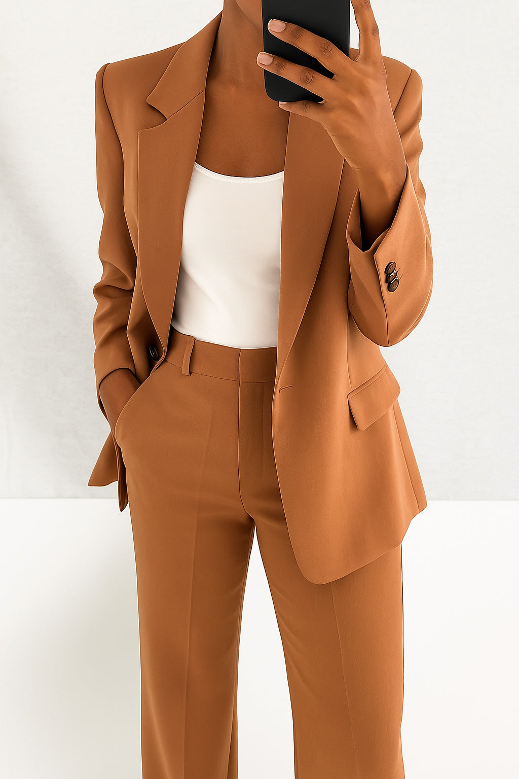 Victoria | Conjunto de Traje Chaqueta Mujer Elegante Cuello Solapa