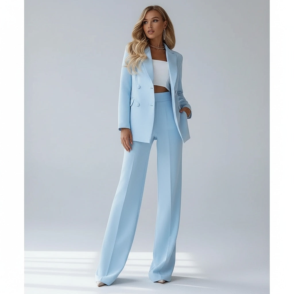 Victoria | Conjunto Elegante de Blazer y Pantalón Mujer Doble Botonadura
