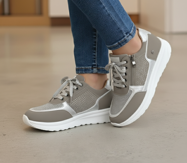Zapatillas Casual Plataforma Mujer Cordones