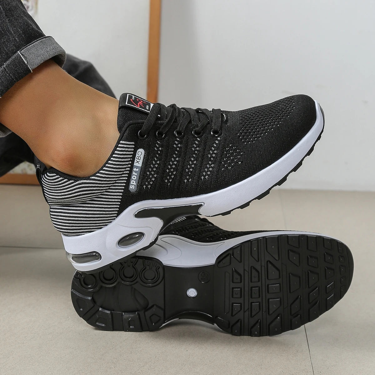 Zapatillas Running Deportivas Hombre Transpirables Cordones