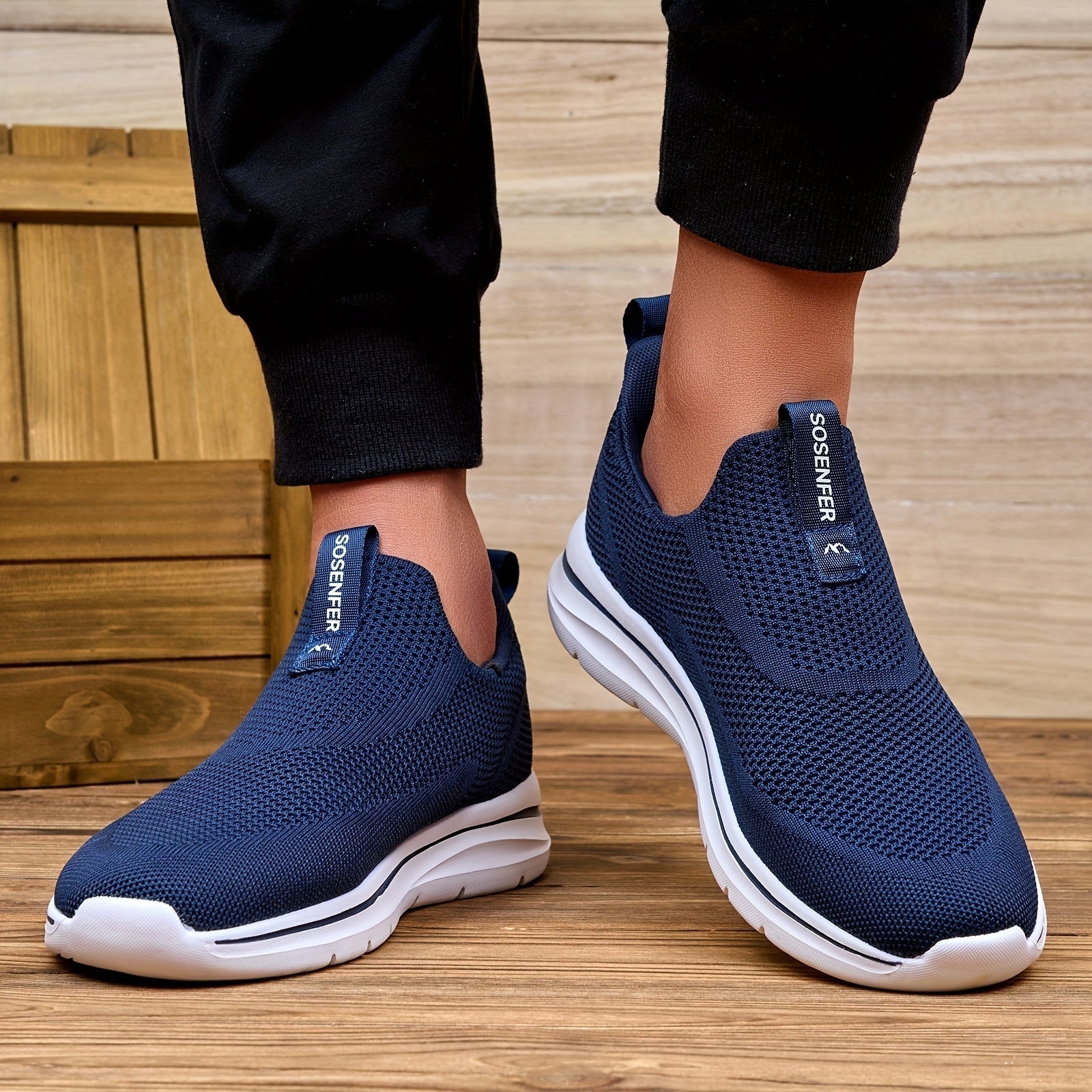 Zapatillas Sin Cordones Casual Hombre Malla Transpirable