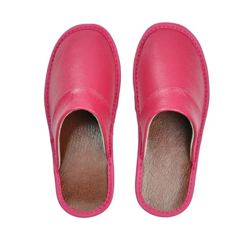 Zapatillas Sin Cordones de Cuero Hombre Casa