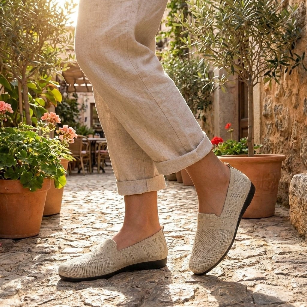 Zapatos Sin Cordones de Tejido Mujer Slip On