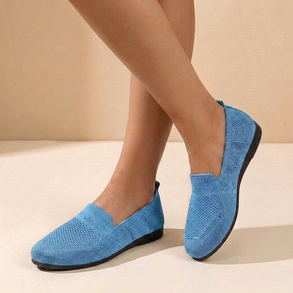 Zapatos Sin Cordones de Tejido Mujer Slip On